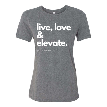 Embrace positivity and style with the 'Live, Love & Elevate' women’s relaxed fit t-shirt. Made from soft, breathable fabric, this shirt offers both comfort and flair with a flattering, relaxed silhouette. Whether you're out with friends or enjoying a casual day, the inspirational message encourages you to live your best life and elevate your mood. Perfect for pairing with jeans, leggings, or shorts, this versatile tee adds a touch of motivation and style to any wardrobe.